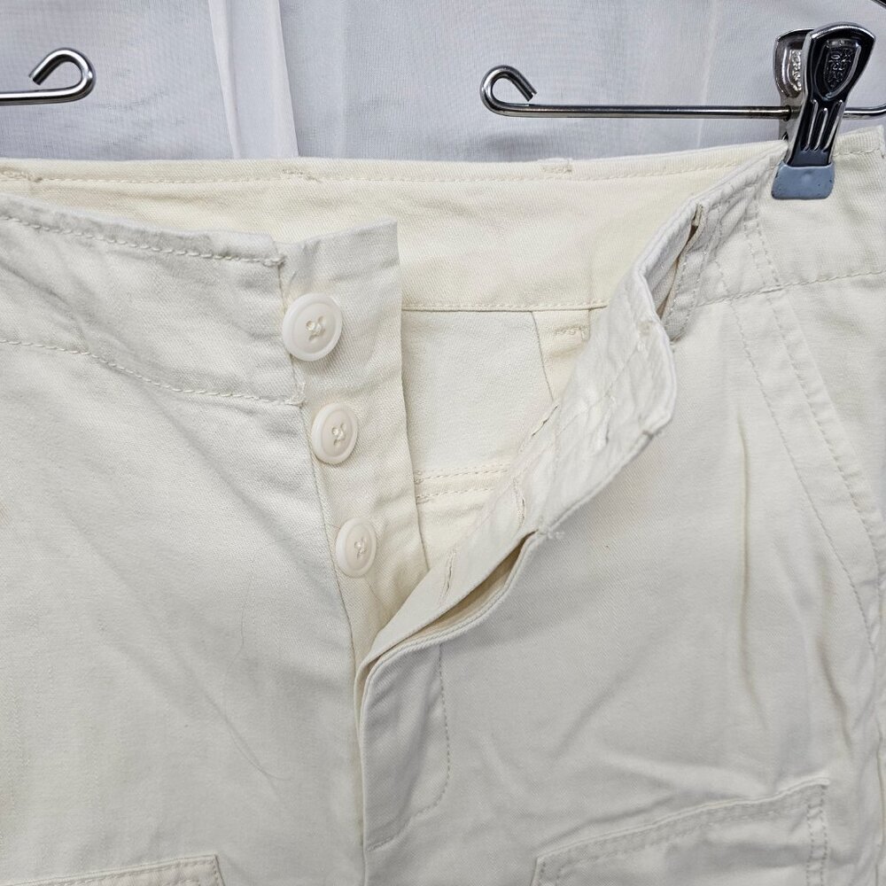 Universal Thread Cream Button Fly Cargo Pants Gor… - image 7